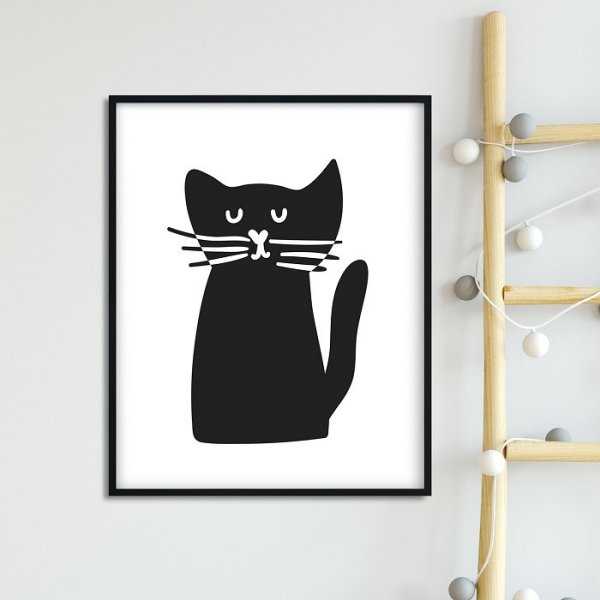 SCANDI CAT - Plakat dla dzieci SCANDI CAT - Plakat dla dzieci