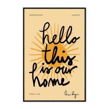 hello this our home plakat typograficzny