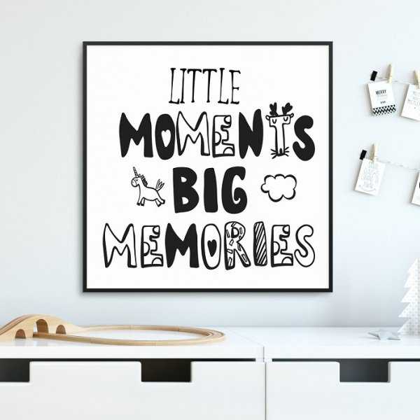 LITTLE MOMENTS, BIG MEMORIES - Plakat dla dzieci LITTLE MOMENTS, BIG MEMORIES - Plakat dla dzieci