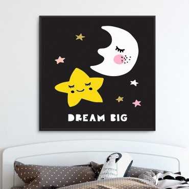DREAM BIG MOON - Plakat dla dzieci