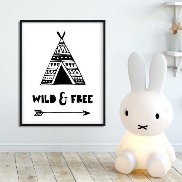 WILD & FREE - Plakat dla dzieci