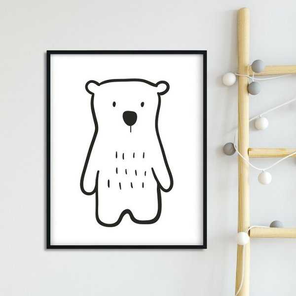 SIMPLE BEAR - Plakat dla dzieci