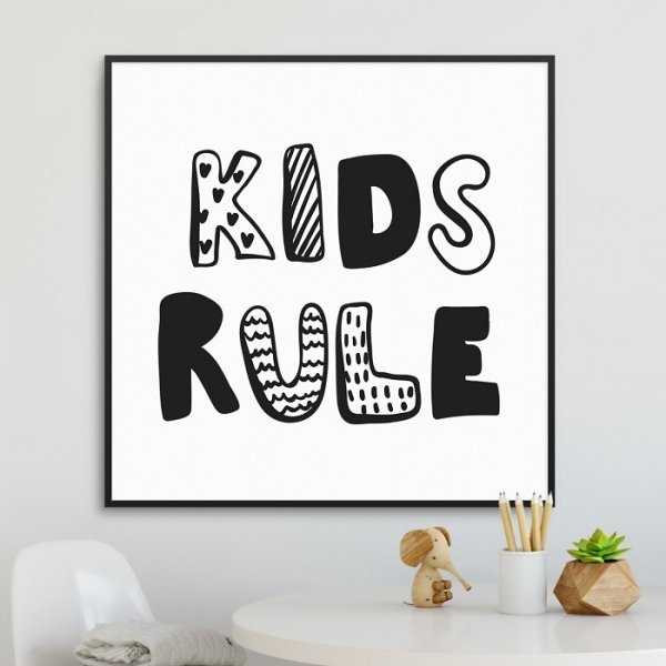 KIDS RULE - Plakat dla dzieci KIDS RULE - Plakat dla dzieci