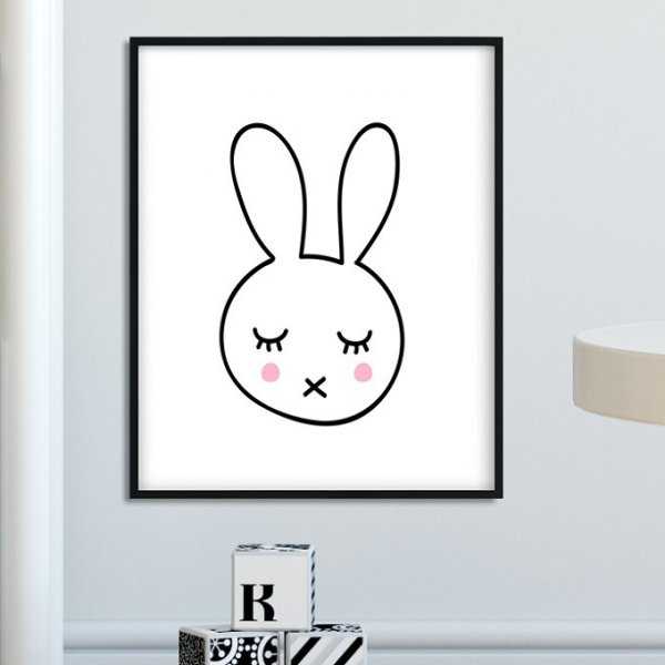 CUTE RABBIT - Plakat dla dzieci CUTE RABBIT - Plakat dla dzieci