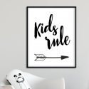 KIDS RULE ARROWS - Plakat dla dzieci
