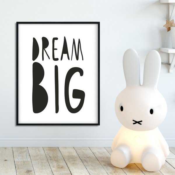 DREAM BIG - Plakat dla dzieci DREAM BIG - Plakat dla dzieci