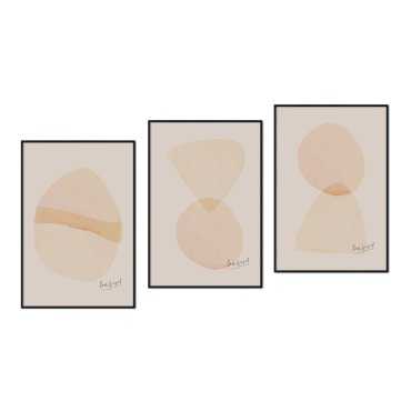 plakaty zestaw trzech minimal blur