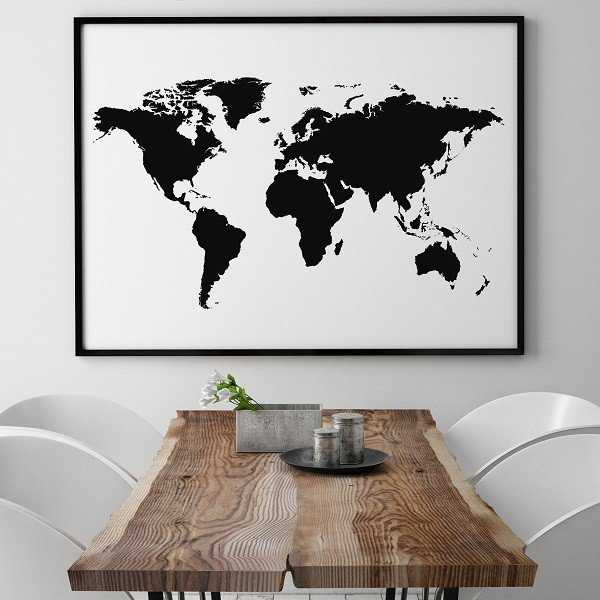 MAPA ŚWIATA - Plakat designerski MAPA ŚWIATA - Plakat designerski