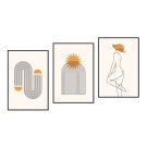 trzy plakaty sunny shape