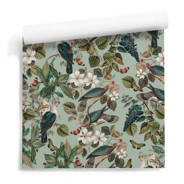 mint birds tapeta w ptaki