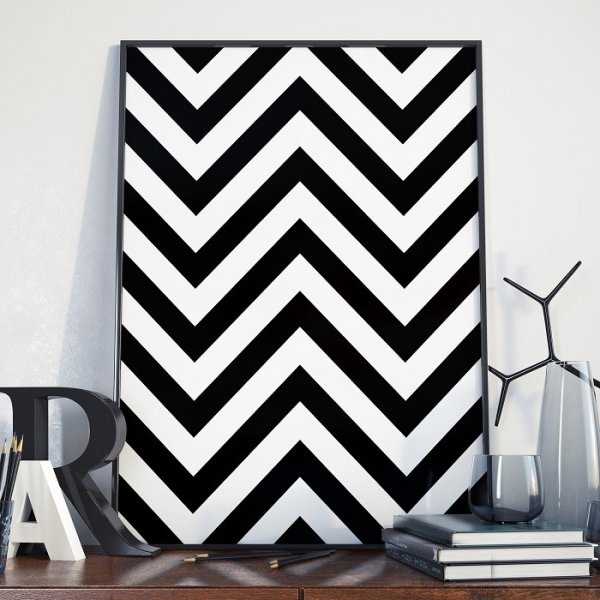 Plakat w ramie - Chevron Design Plakat w ramie - Chevron Design