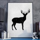 Plakat w ramie - Grunge Deer Plakat w ramie - Grunge Deer
