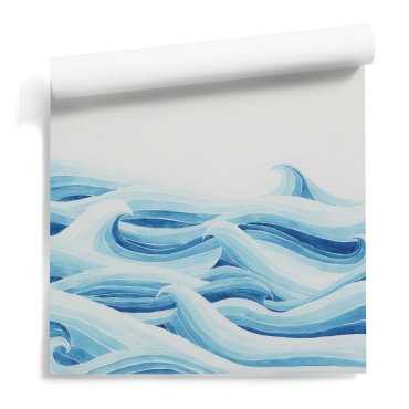 watercolor waves art tapeta fale