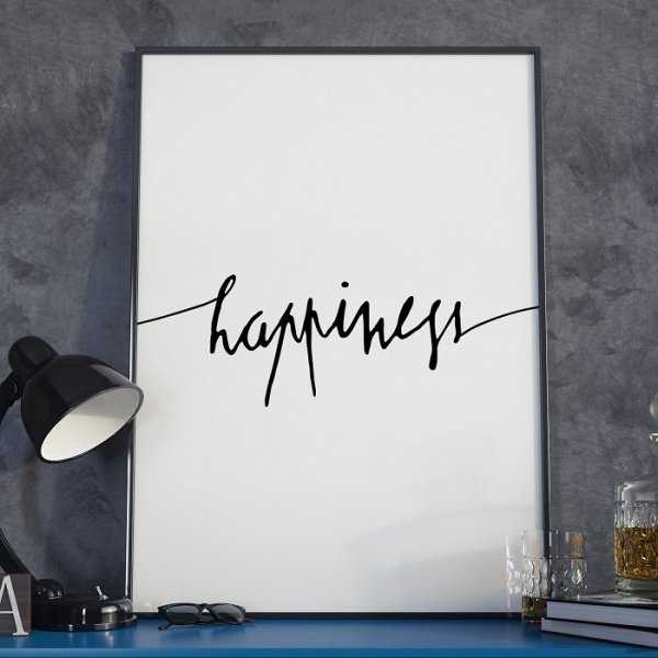 Plakat w ramie - Minimalist Happiness Plakat w ramie - Minimalist Happiness