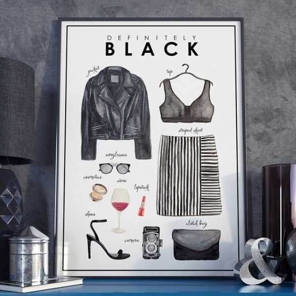 Plakat w ramie - Definitely Black Plakat w ramie - Definitely Black