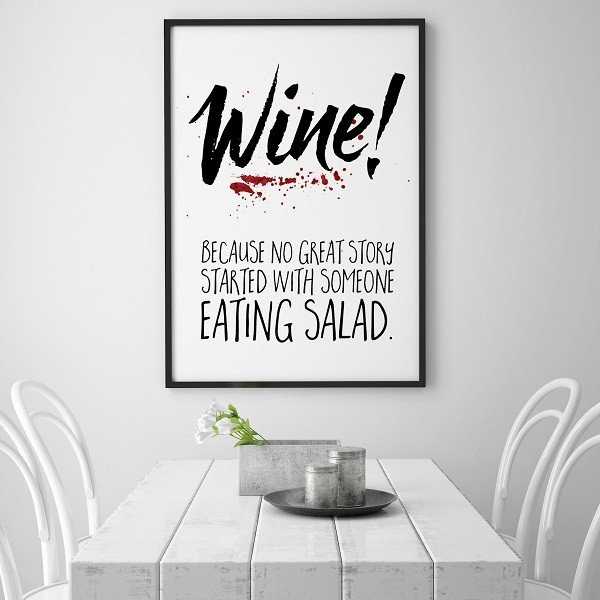 WINE! - Plakat typograficzny WINE! - Plakat typograficzny