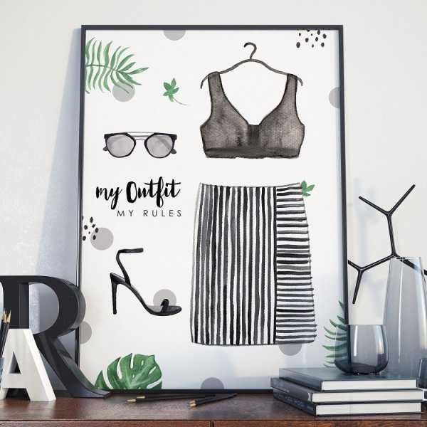Plakat w ramie - My Outfit my Rules Plakat w ramie - My Outfit my Rules