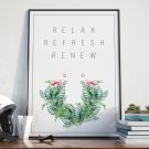 Plakat w ramie - Relax, Refresh, Renew
