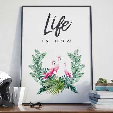 Plakat w ramie - Life is Now
