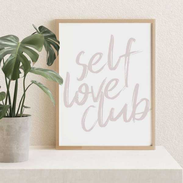 plakat self love club