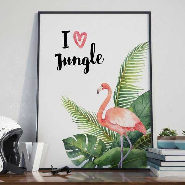 Plakat w ramie - I love Jungle Plakat w ramie - I love Jungle