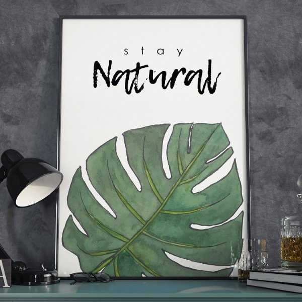 Plakat w ramie - Stay Natural Plakat w ramie - Stay Natural