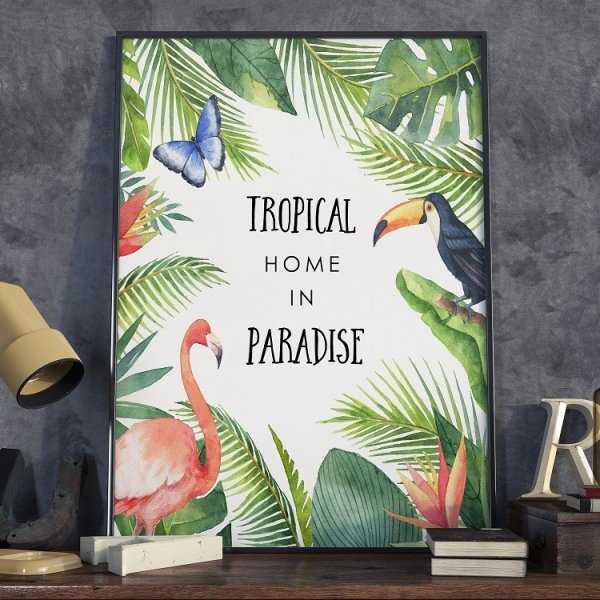 Plakat w ramie - Tropical Home in Paradise