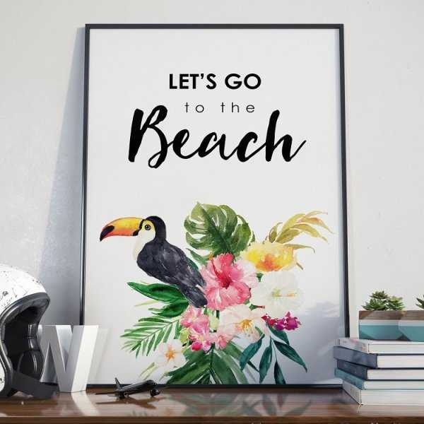 Plakat w ramie - Let's go to the beach Plakat w ramie - Let's go to the beach