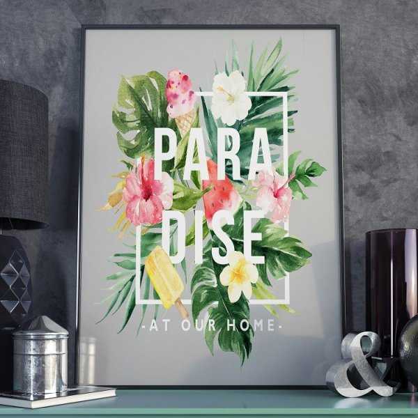 Plakat w ramie - Paradise at our home Plakat w ramie - Paradise at our home