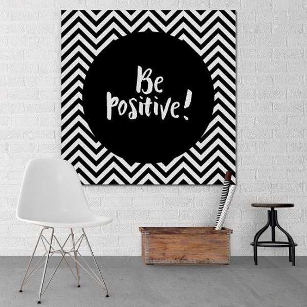 Be positive! - Obraz typograficzny