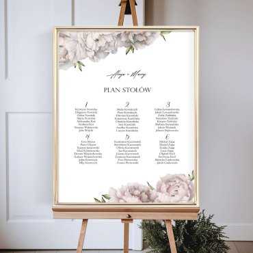 plan stołów weselnych rose peony