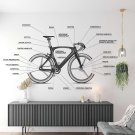bike parts diagram tapeta z rowerem