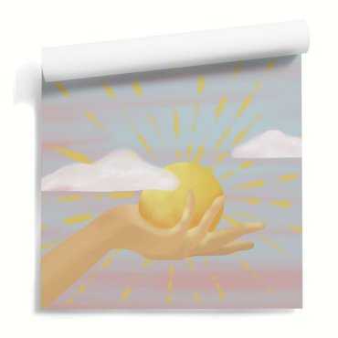 tapeta ze słońcem sun in my hand