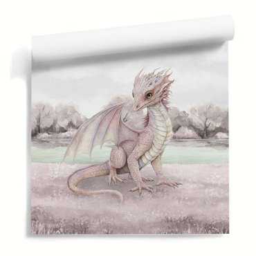 tapeta dziewczęca cute dragon