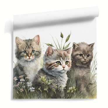 kitty trio tapeta ścienna z kotkami