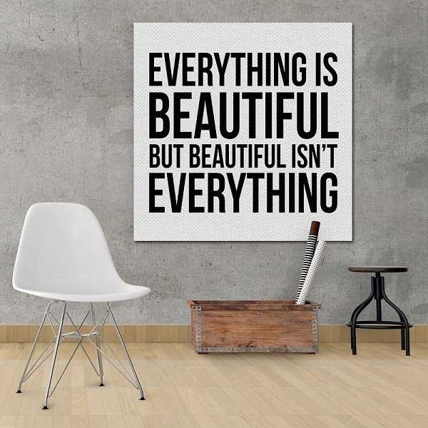 Everything & Beautiful - Obraz typograficzny Everything & Beautiful - Obraz typograficzny