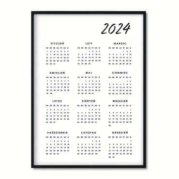 kalendarz simple 2024