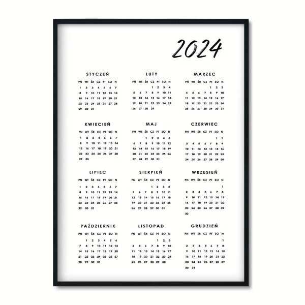 kalendarz simple 2024