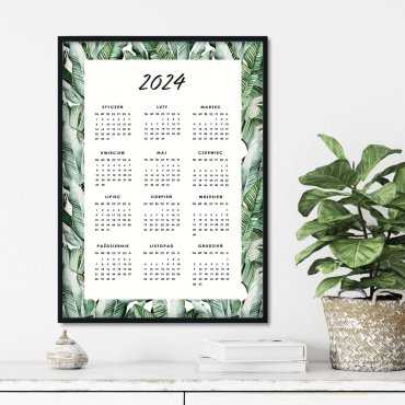 kalendarz leaves 2024