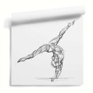 tapeta ścienna acrobat gymnast czarno-biała