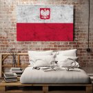 Grunge'owa Flaga Polski - Obraz designerski Grunge'owa Flaga Polski - Obraz designerski