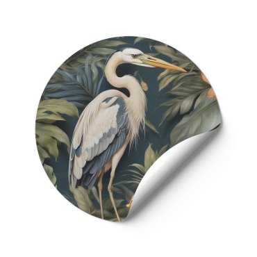tapeta art heron kształt koła