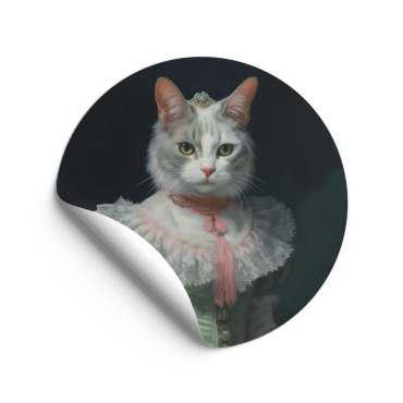 tapeta okrągła z kotem madame cat