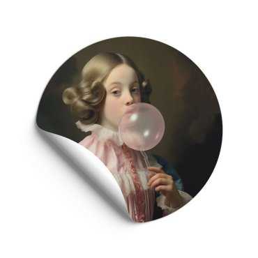 bubble gum lady tapeta modna