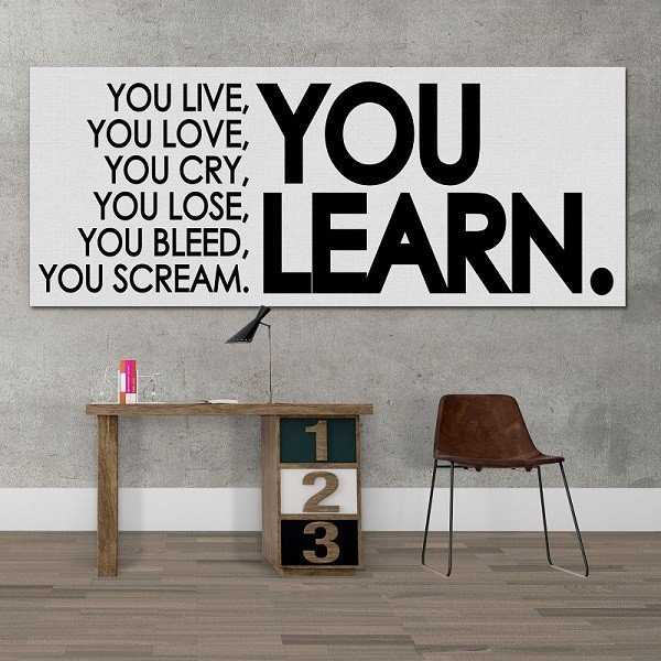 YOU LEARN. - Obraz typograficzny YOU LEARN. - Obraz typograficzny