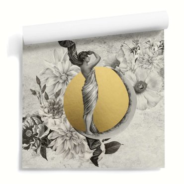 tapeta złota vintage beauty