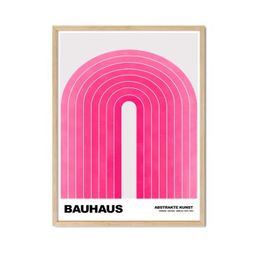 bauhaus pink plakat ścienny w ramce