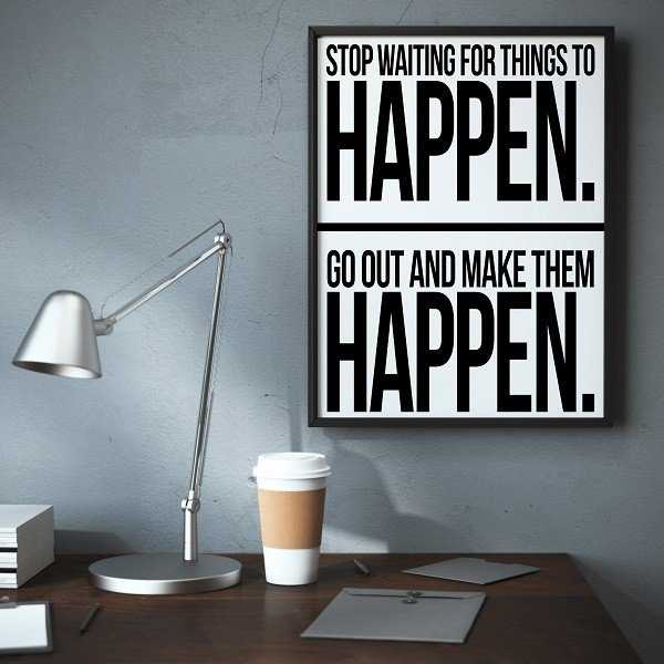 Happen. - Plakat typograficzny Happen. - Plakat typograficzny