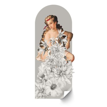 tapeta ścienna vintage woman