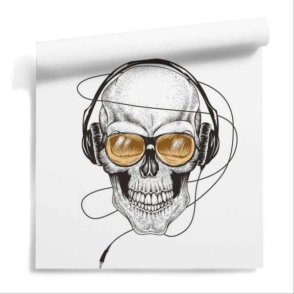 Tapeta Music Skull 400x240